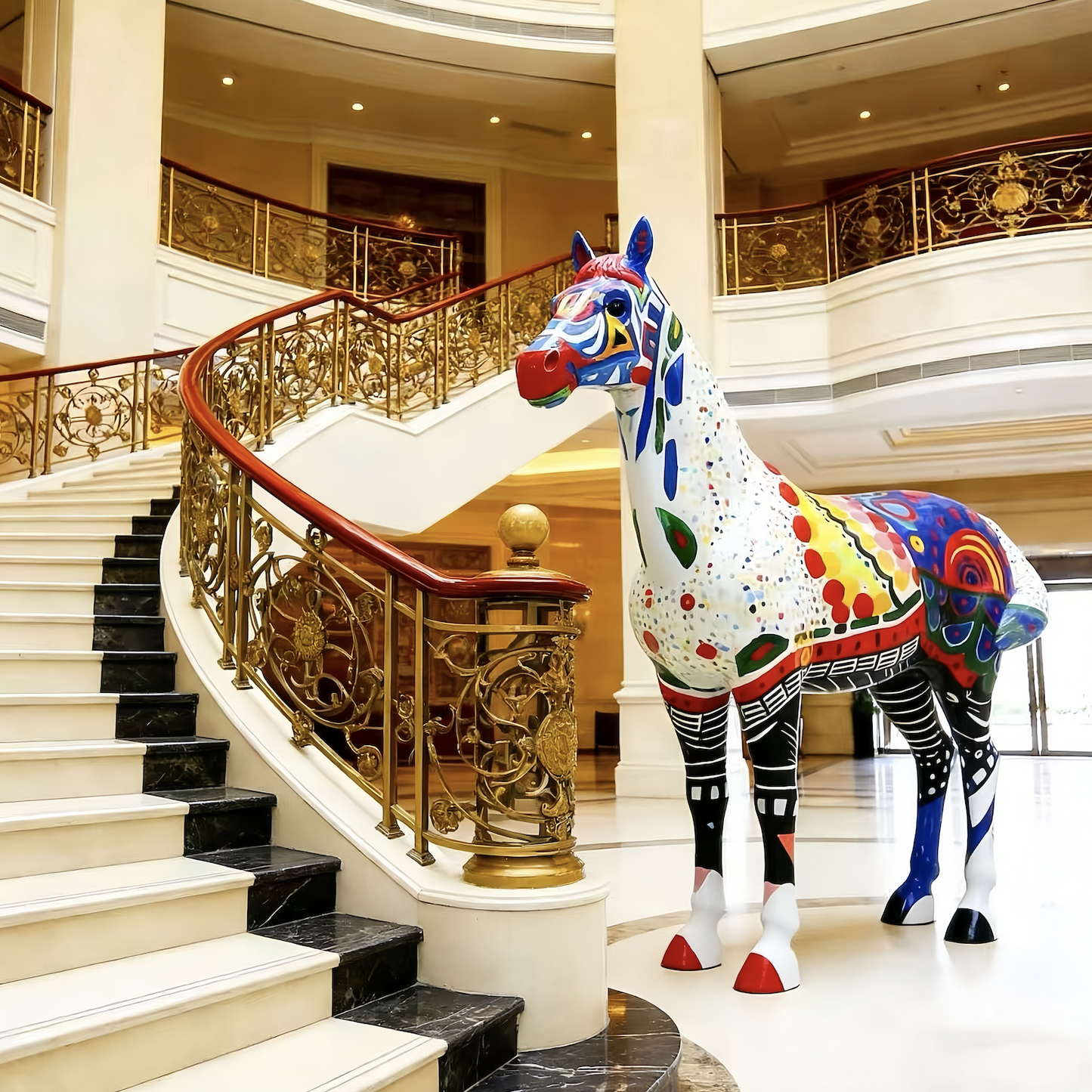 Hand-drawn Art Of Horses Figurines & Sculptures