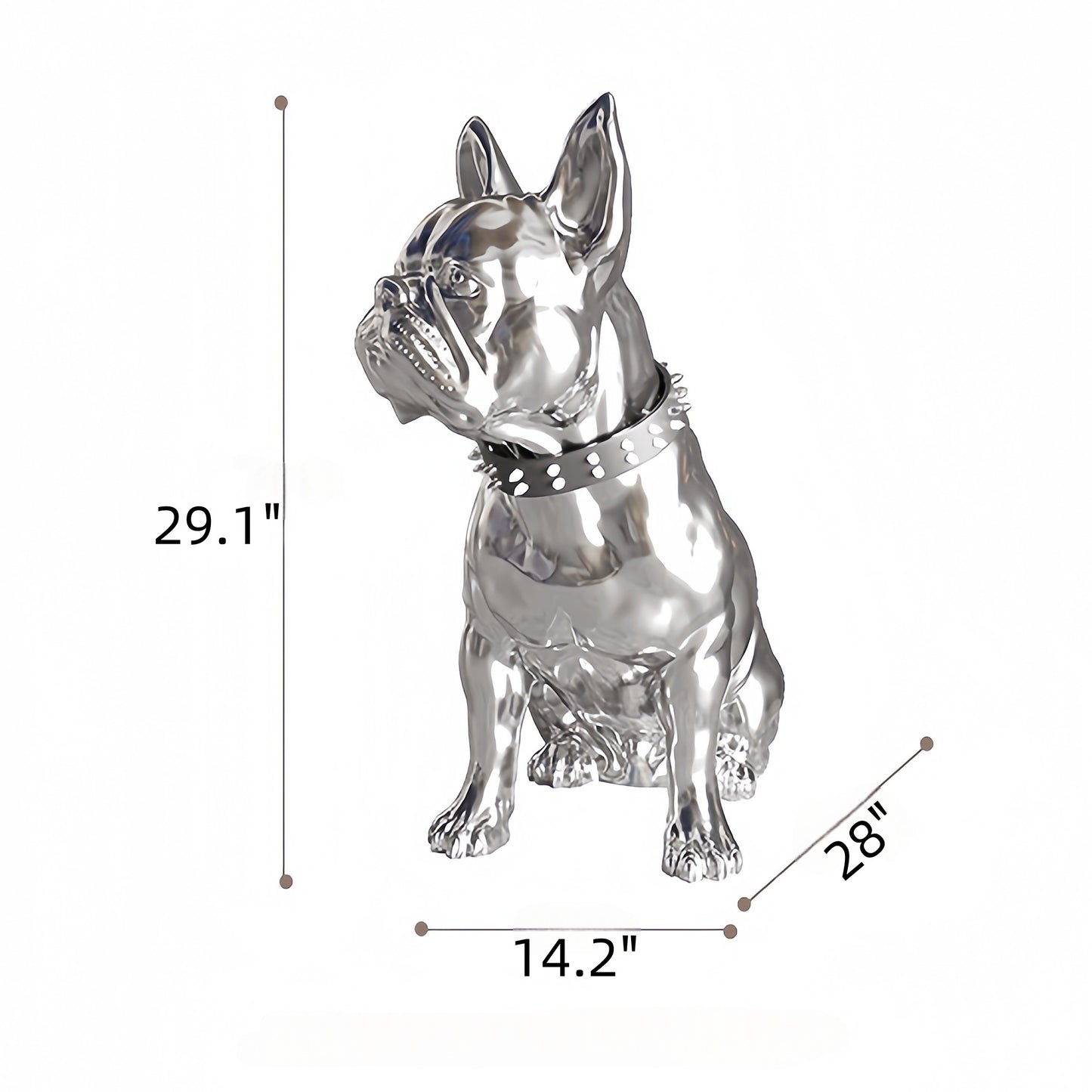 Modern Bulldog Resin Sculpture Home Decor