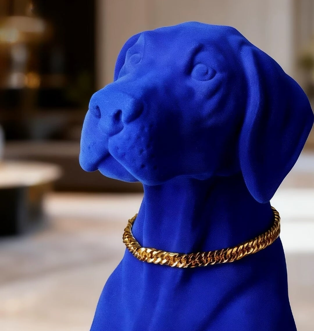 Dog Home Decor Statue Surface Plush Treasure Blue