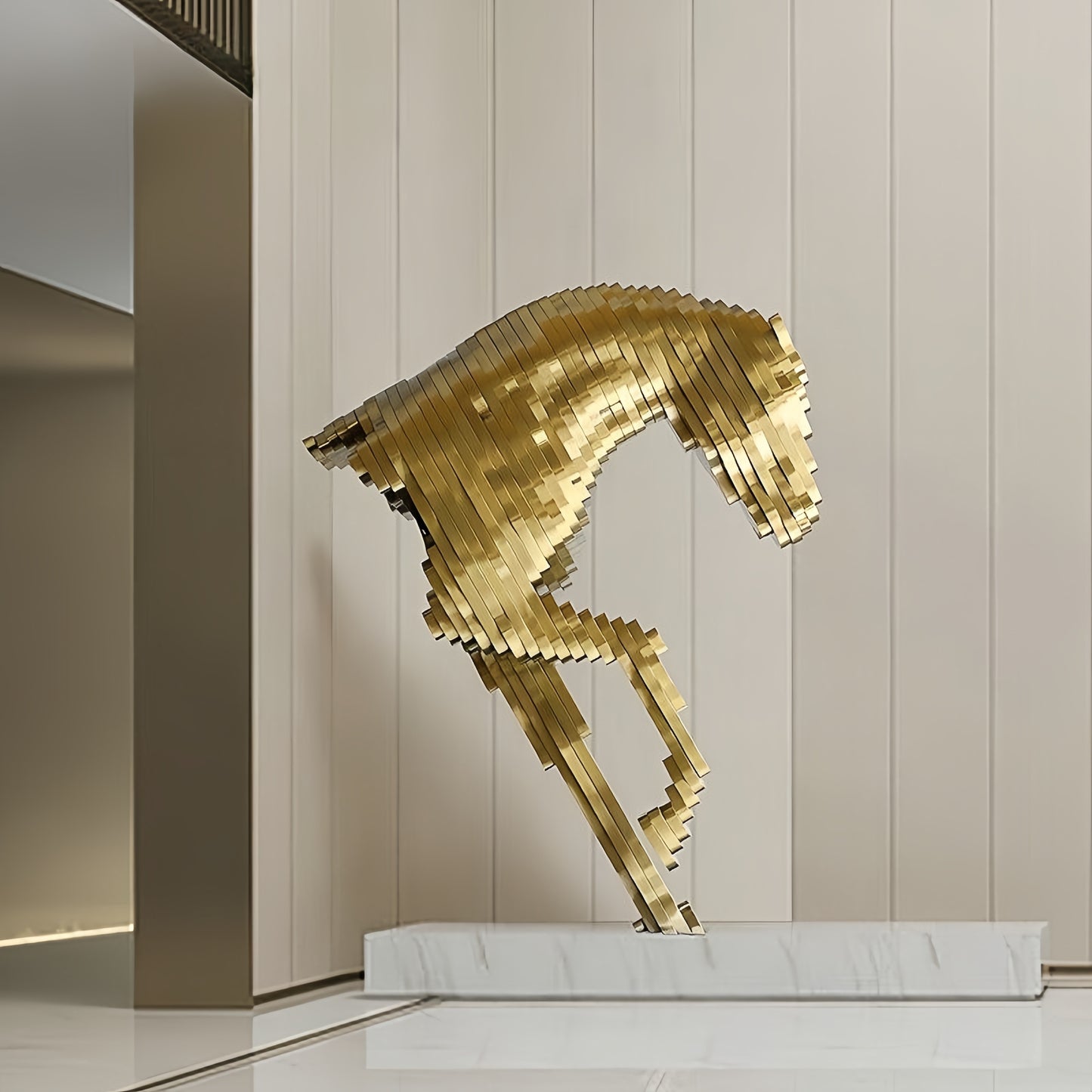 The Sculpture Of A Galloping Horse