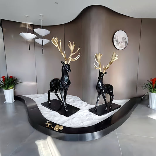 Fortune Deer Sculpture