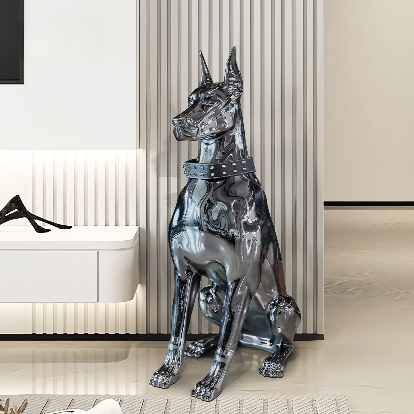 Light Royal Dog Home Decor Statue ,Accent Figurine