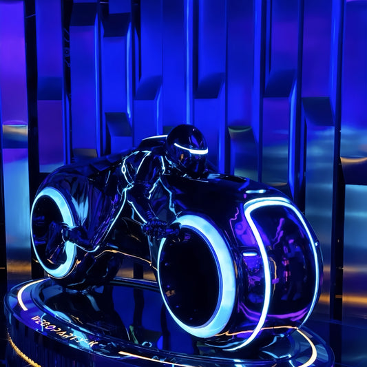 Future Warrior Trendy Play Luminous Led Motorcycle Sculpture