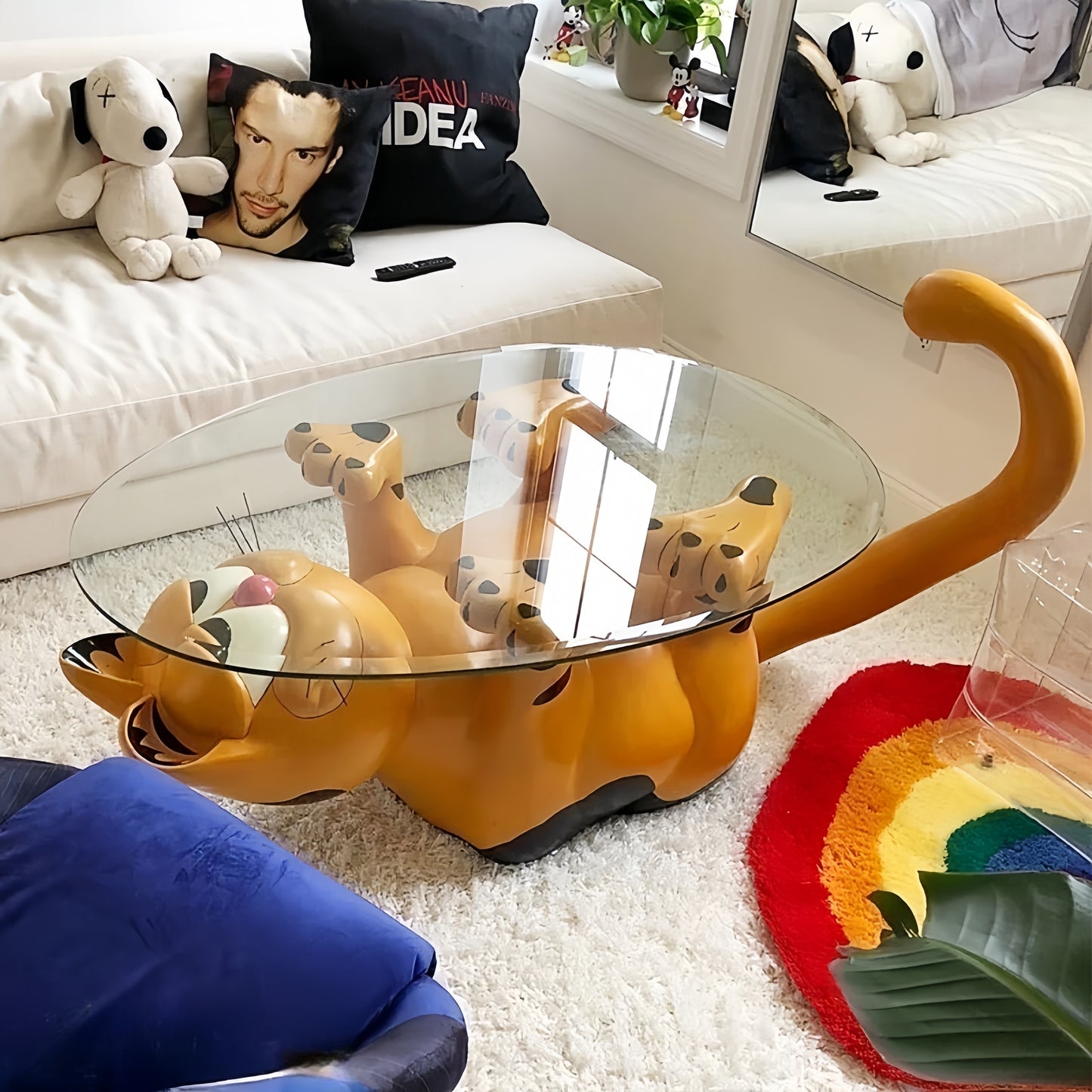 Figurines & Sculptures Coffee Table Glass Top