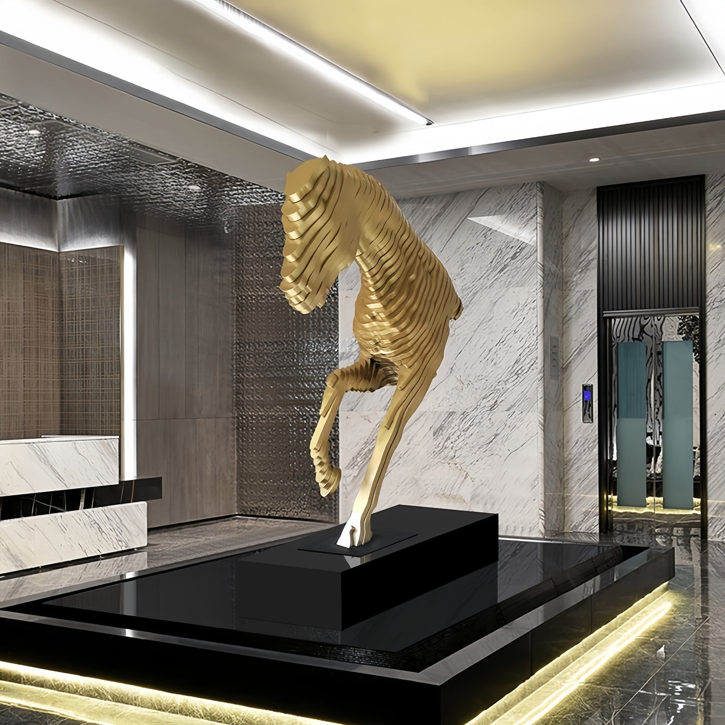 The Sculpture Of A Galloping Horse