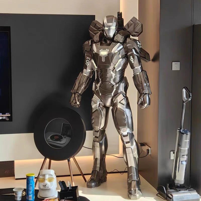 The Marvel Iron Man and War Machine sculptures