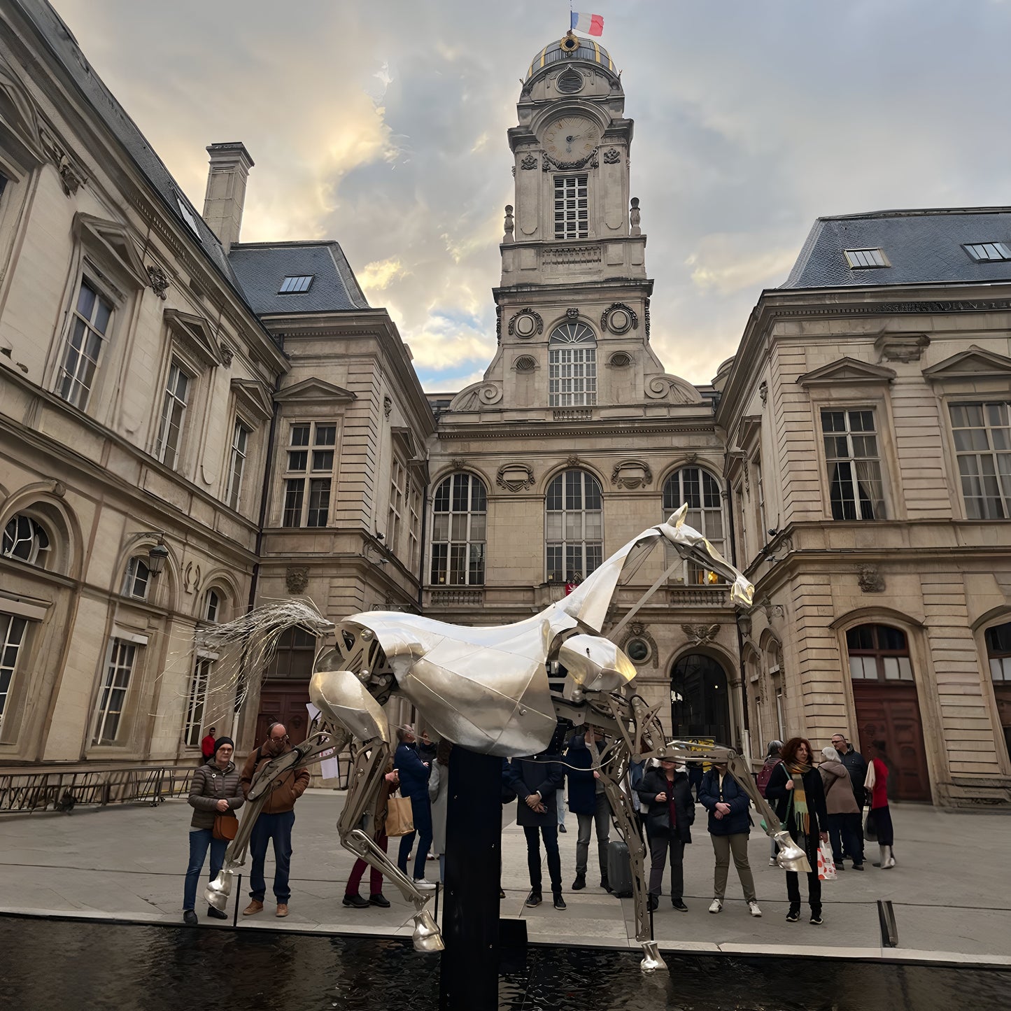 Stainless steel dynamic mechanical horse Statue-customize style