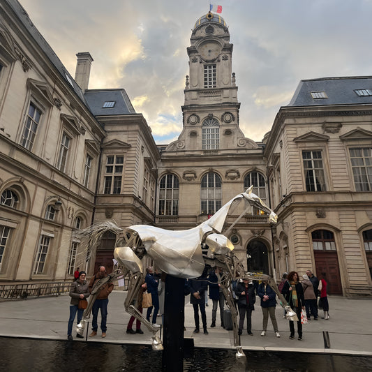 Stainless steel dynamic mechanical horse Statue-customize style