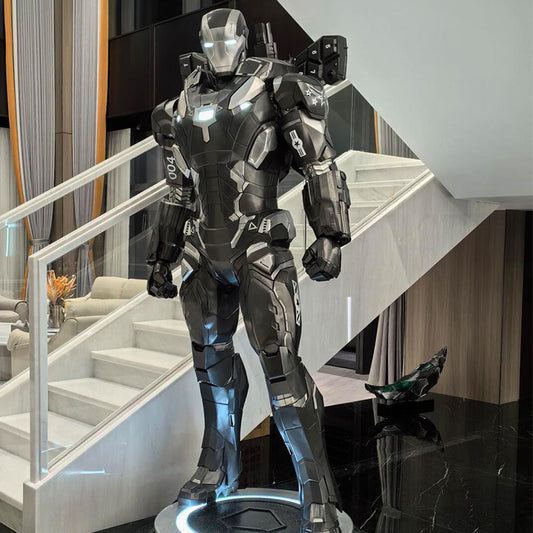 The Marvel Iron Man and War Machine sculptures