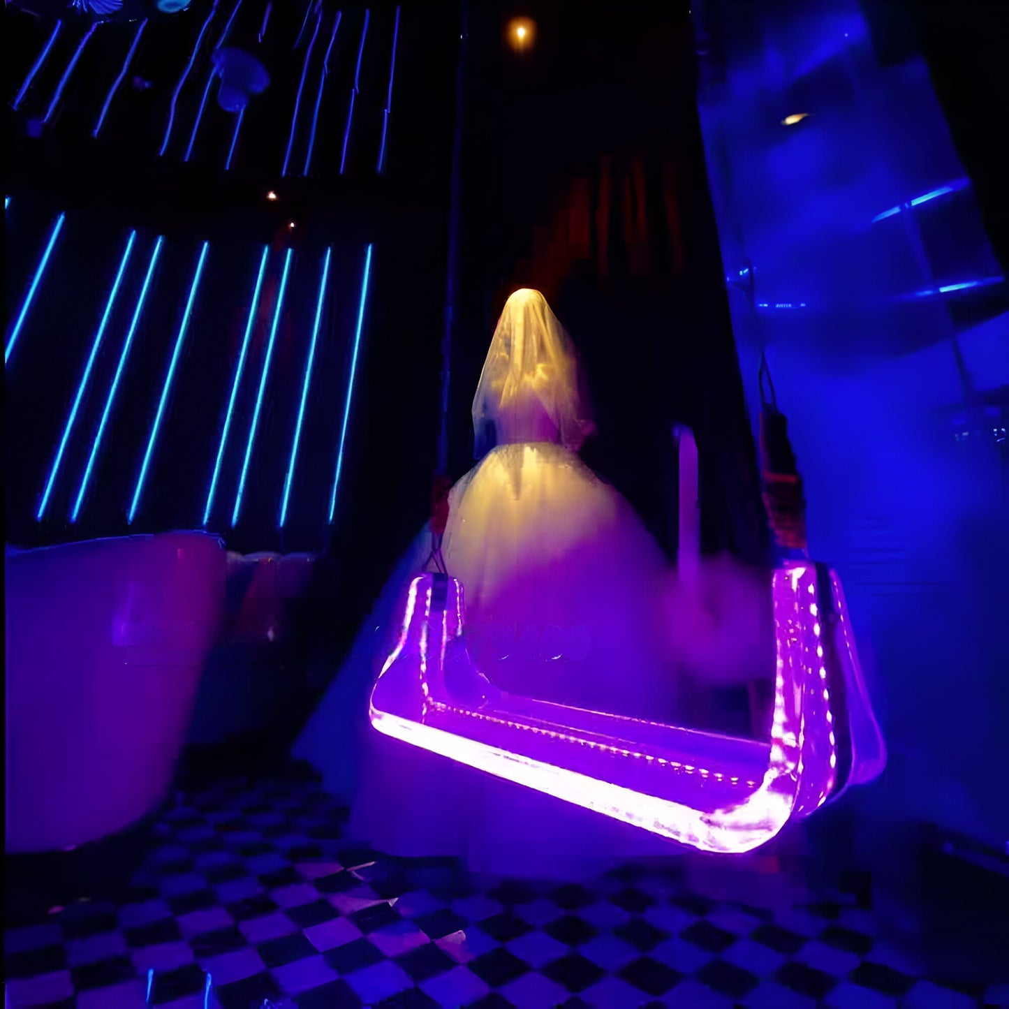 Luminous acrylic swing