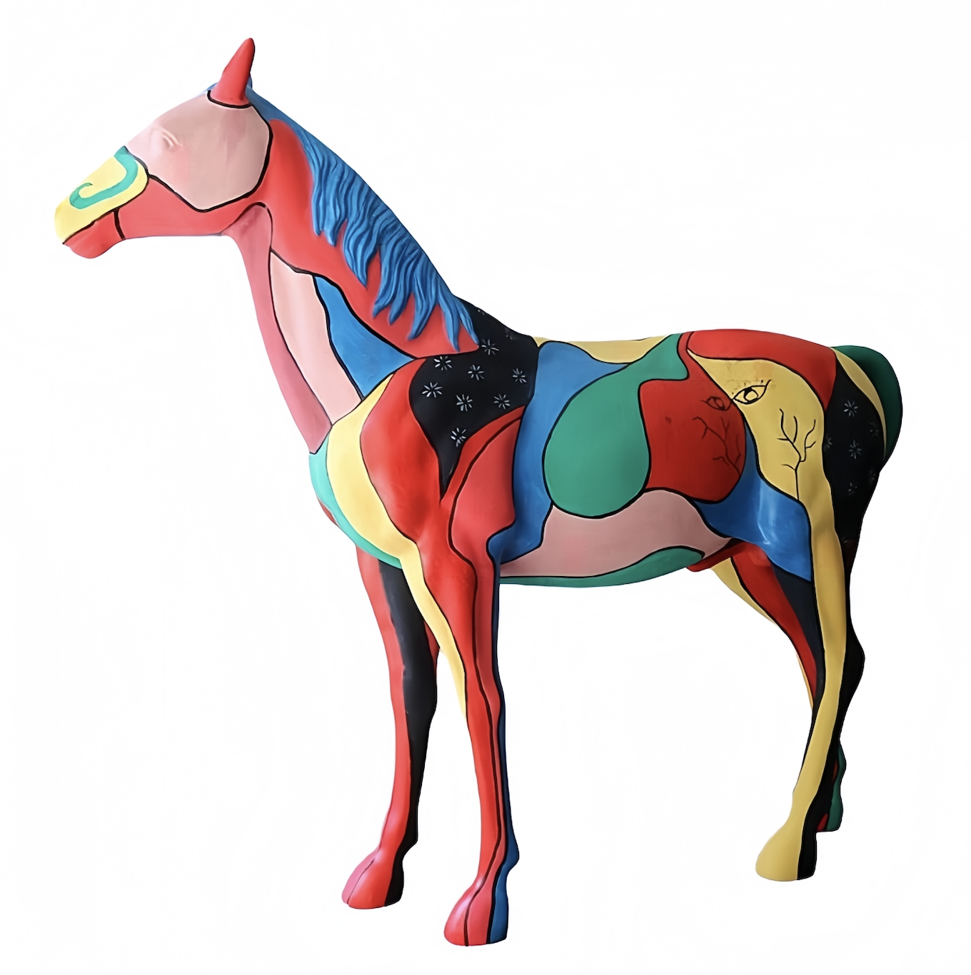 91" Hand-Drawn Art Of Ornament Creative Horses Statue