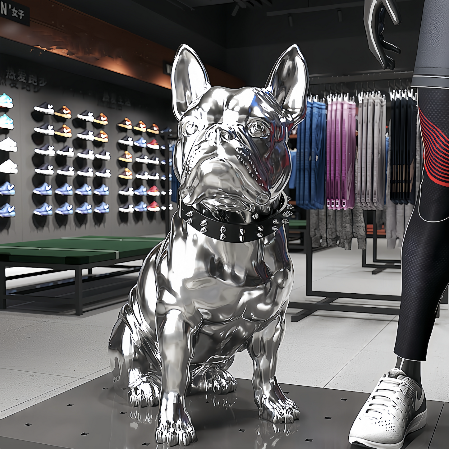 Modern Bulldog Resin Sculpture Home Decor