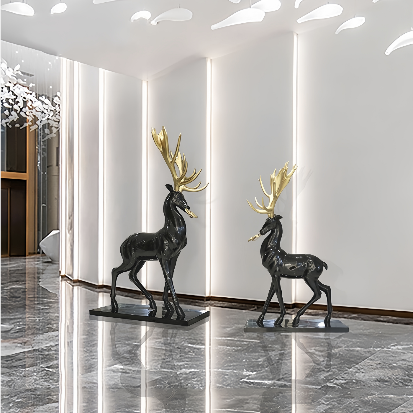 Fortune Deer Sculpture