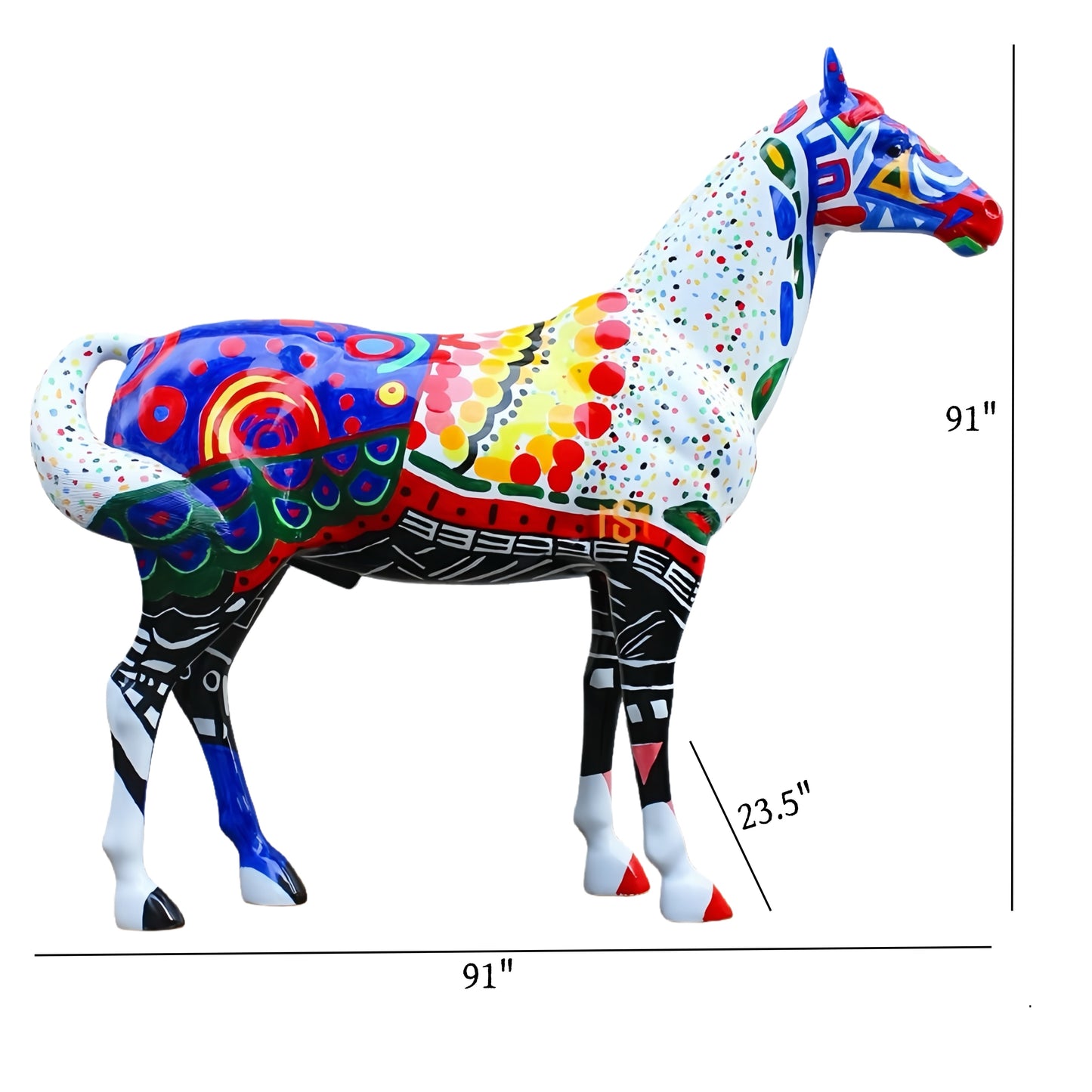 Hand-drawn Art Of Horses Figurines & Sculptures